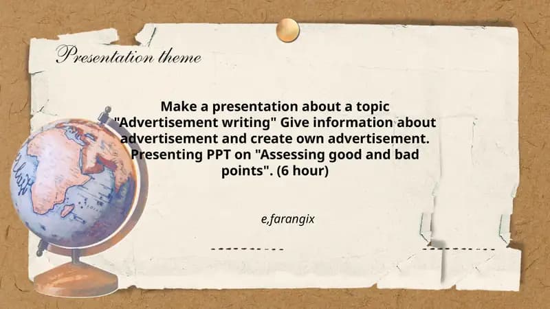 Advertisement Writing Presentation