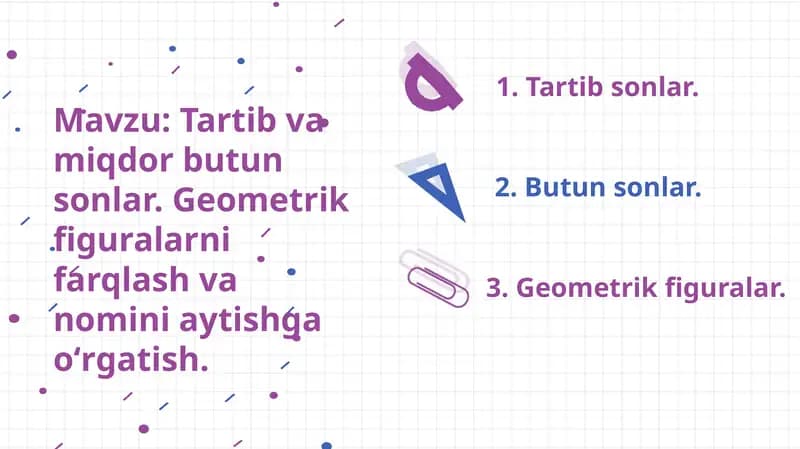 Tartib va miqdor butun sonlari
