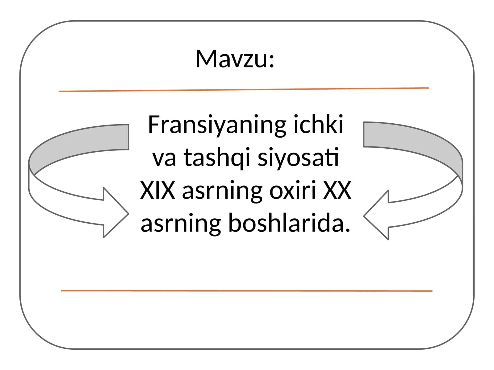 Fransiyaning ichki va tashqi siyosati XIX asrning oxiri XX asrning boshlarida.