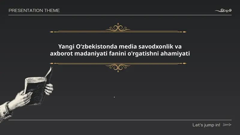 Media savodxonlik va axborot madaniyati fanini o'rgatish