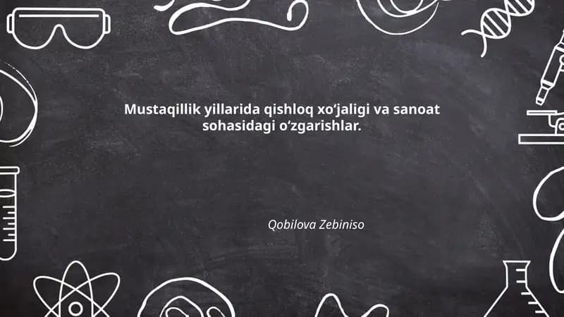 Qishloq xo‘jaligining modernizatsiyasi