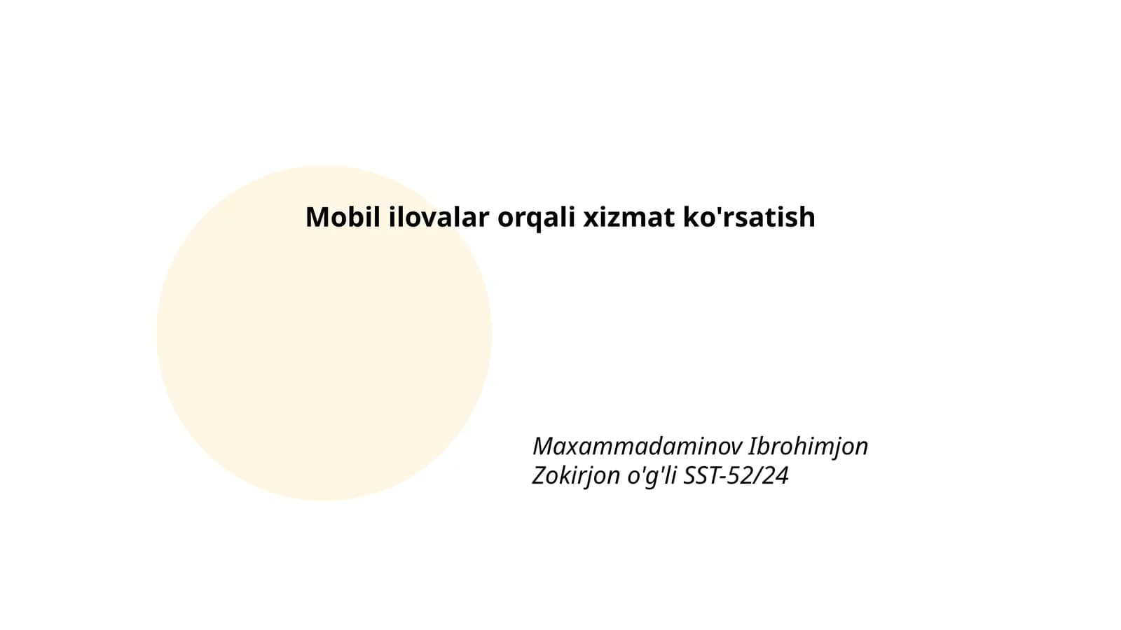 Mobil ilovalar orqali ta'lim xizmatlari