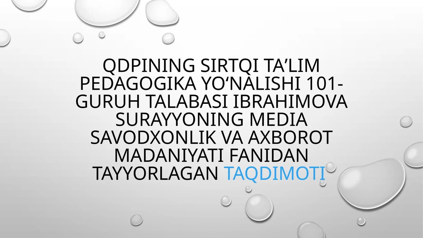 media savodxonlik va axborot madaniyati Ifanidan tayyorlagan TAQDIMOTI