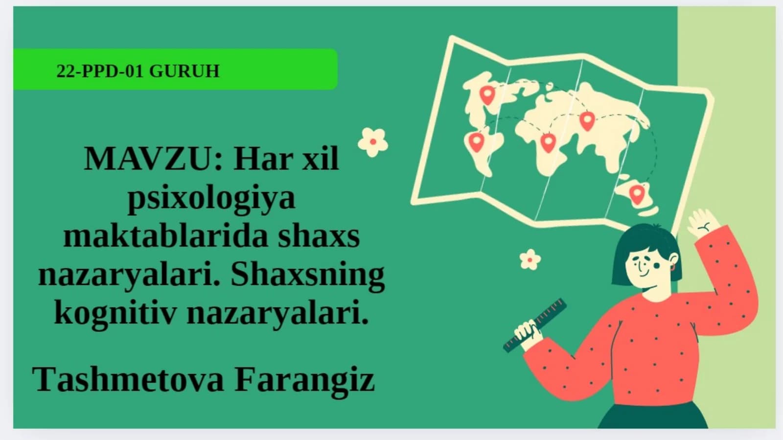 Har xil psixologiya maktablarida shaxs nazaryalari. Shaxsning kognitiv nazaryalari.