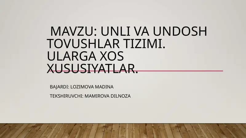 Unli vaundoshtovushlar tizimi