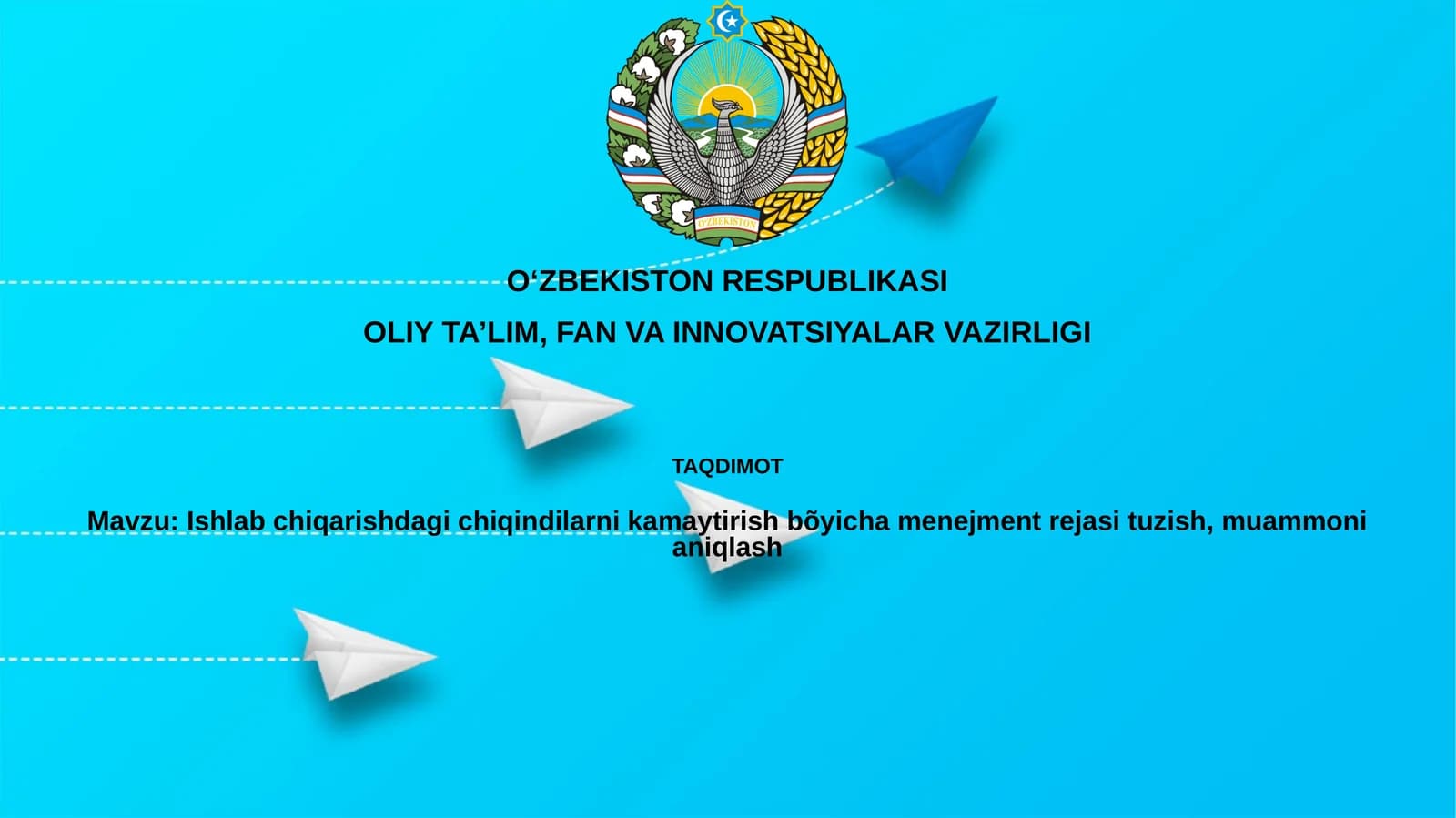 Muammoni aniqlash va joriy vaziyatni baholash