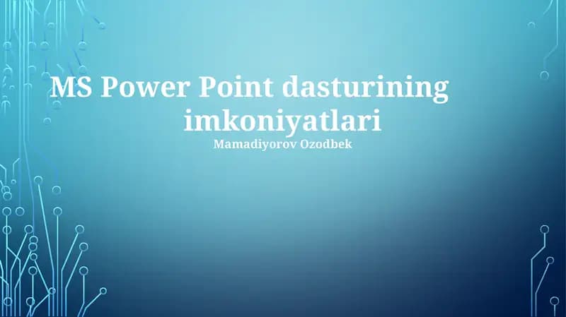 Microsoft PowerPoint dasturi