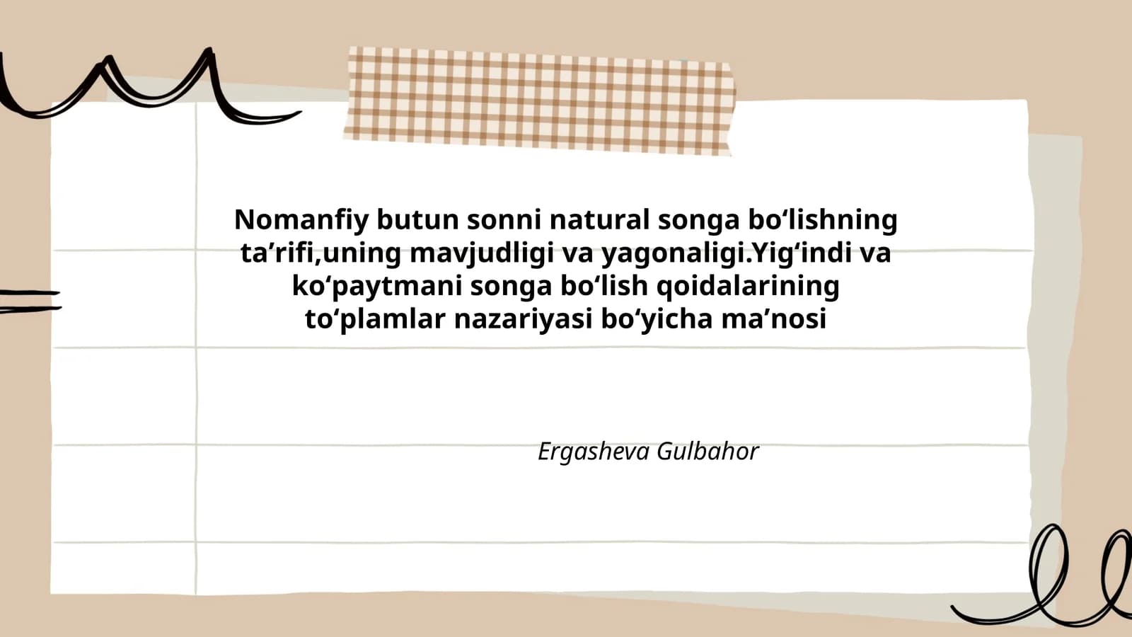 Nomanfiy butun sonni natural songa boʻlishning taʼrifi