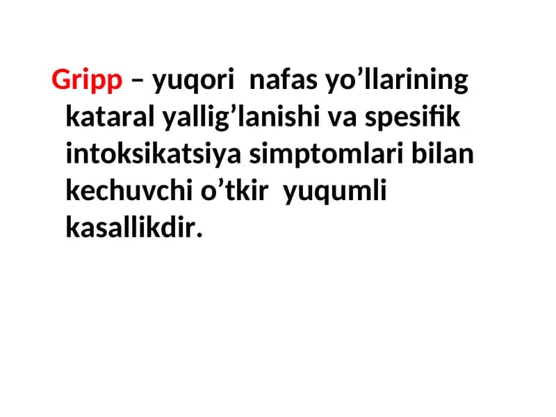 Gripp kasalligi