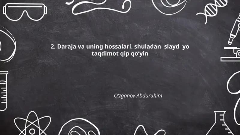Daraja va uning hossalari