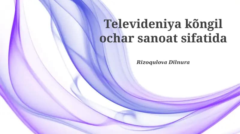 Televideniyaning texnologik taraqqiyoti
