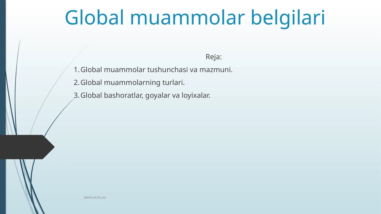 Global muammolar belgilari