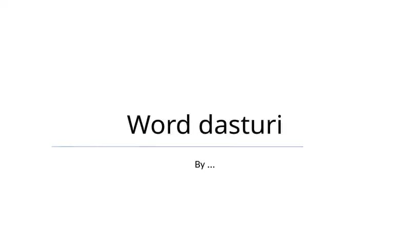 Word dasturi