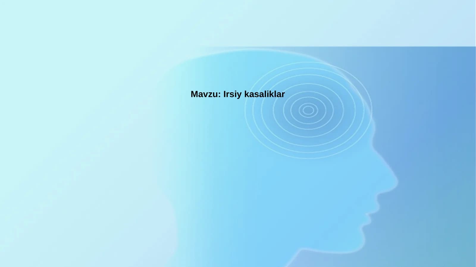 Nasliy kasalliklar asoslari