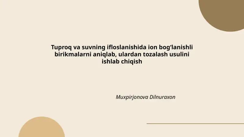Ion-bogʻlanishli birikmalarni aniqlash usullari