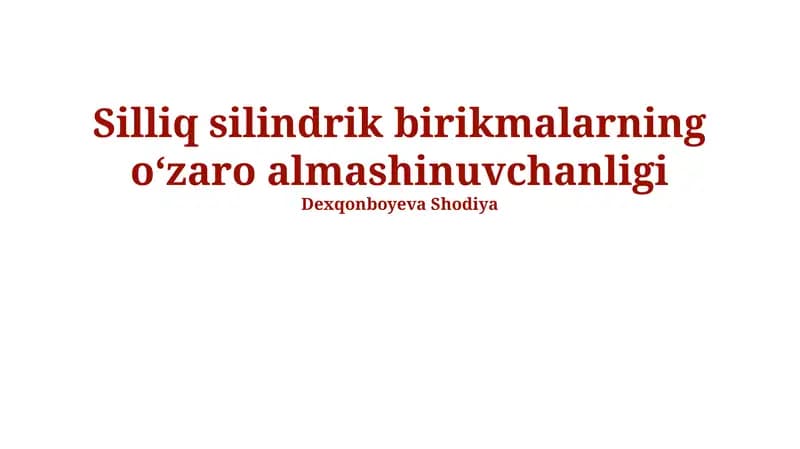 Silikat silindrsimon birikmalar