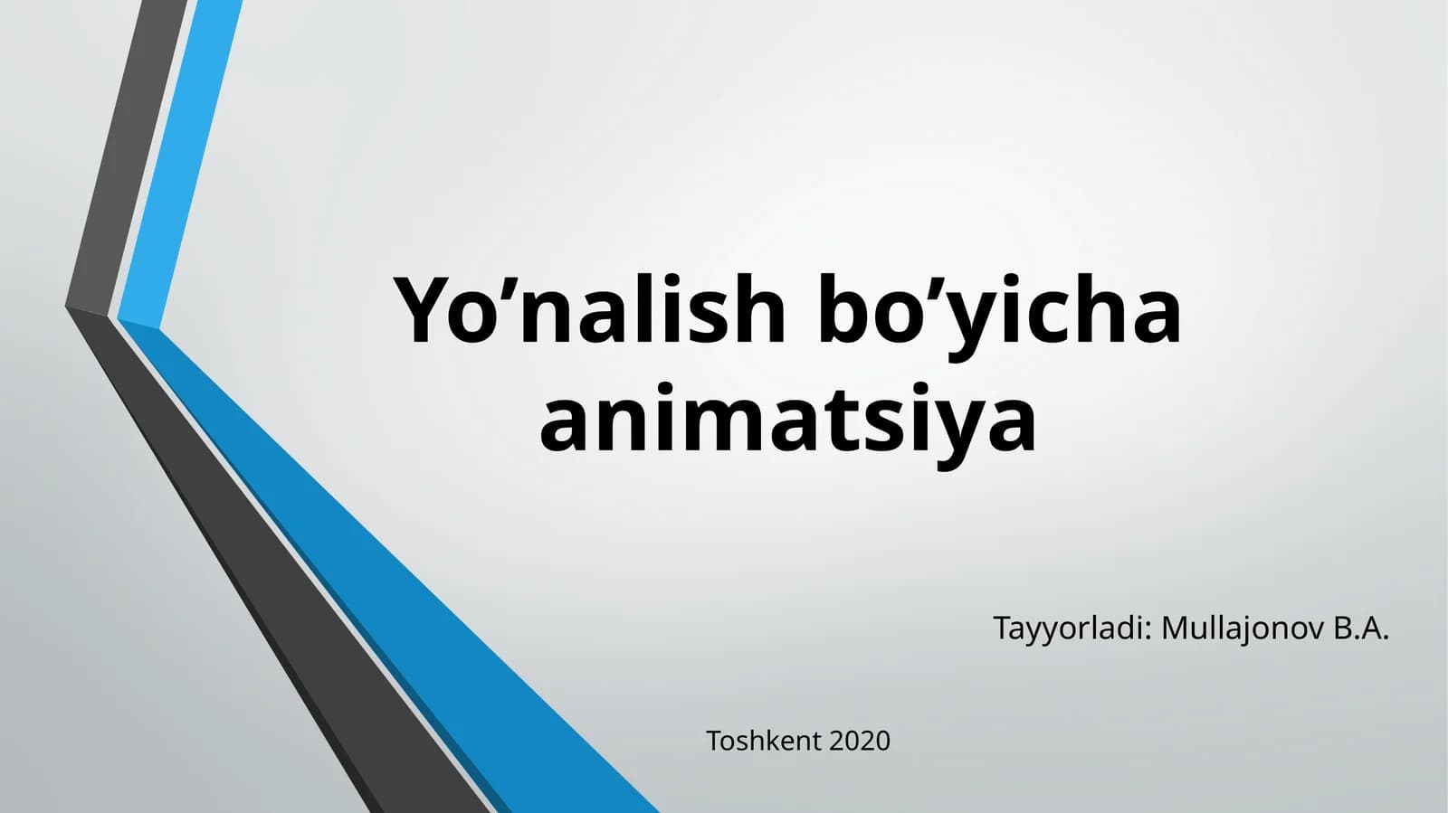 Yo’nalish bo’yicha animatsiya