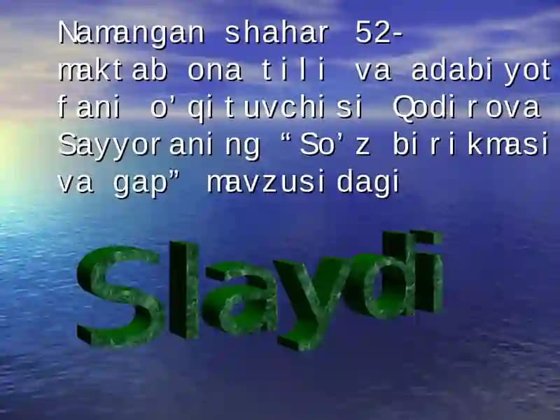 So’z birikmasi va gap