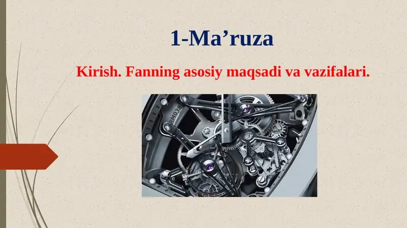 Mashina va mexanizm nazariyasi