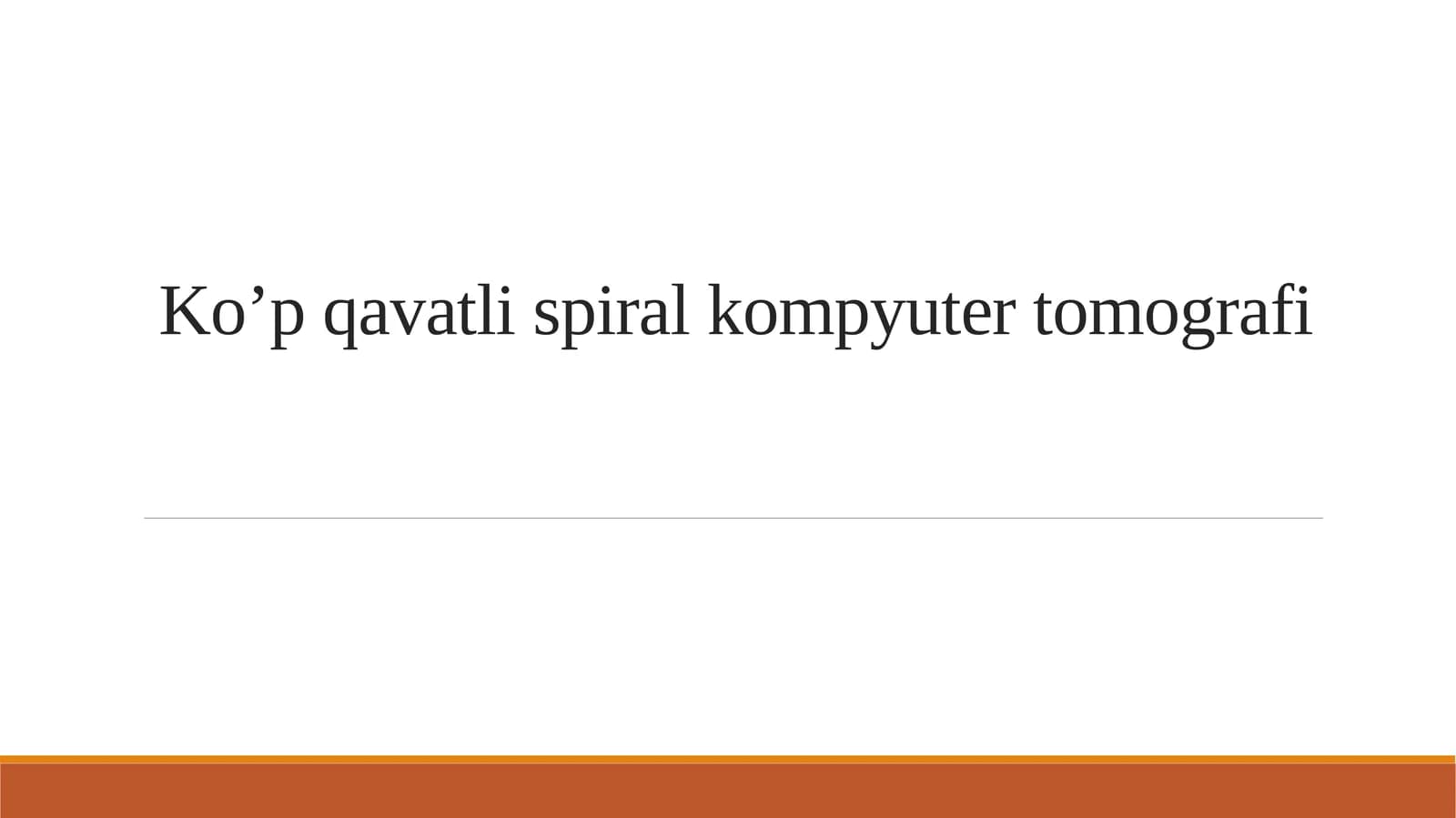 Kompyuter tomografiya