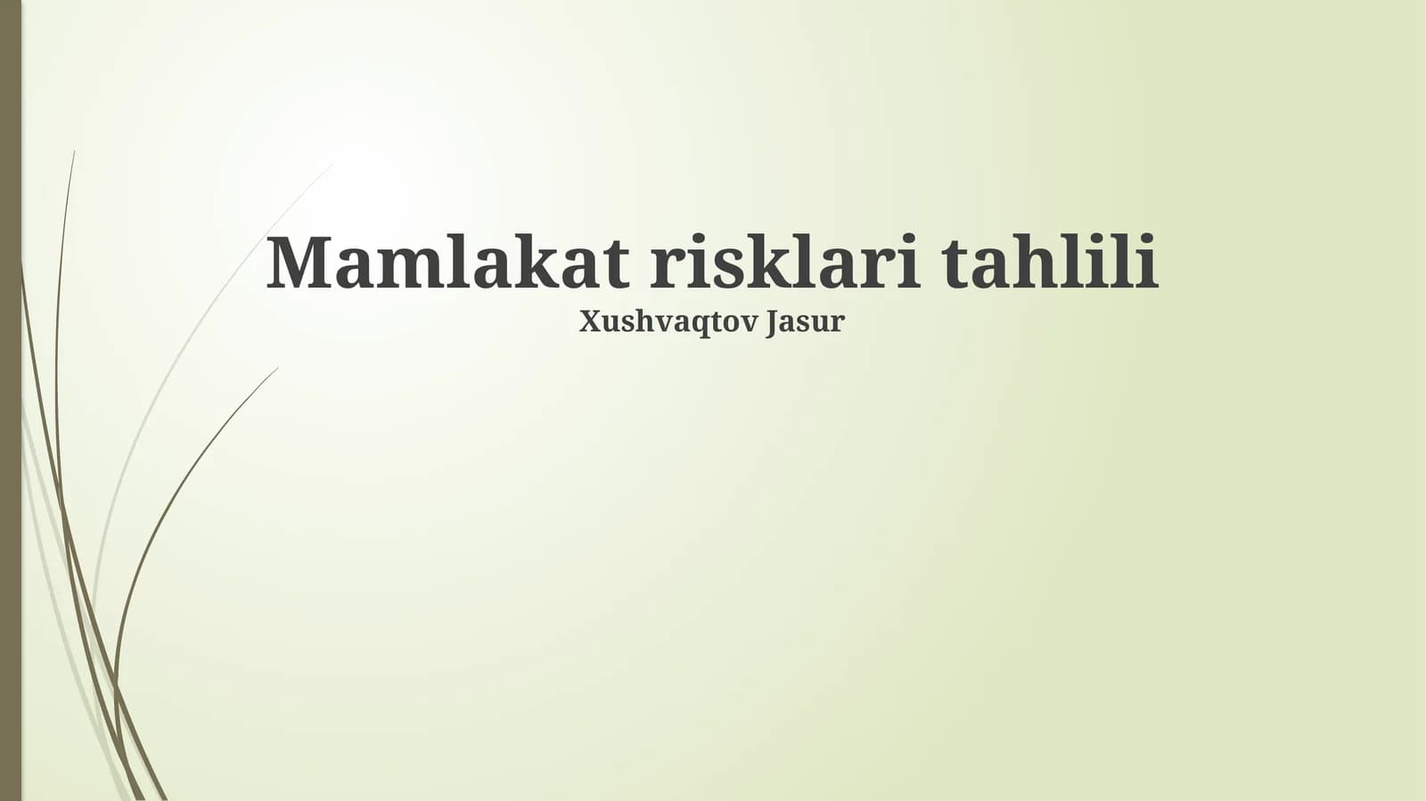 Moliyaviy xavflar