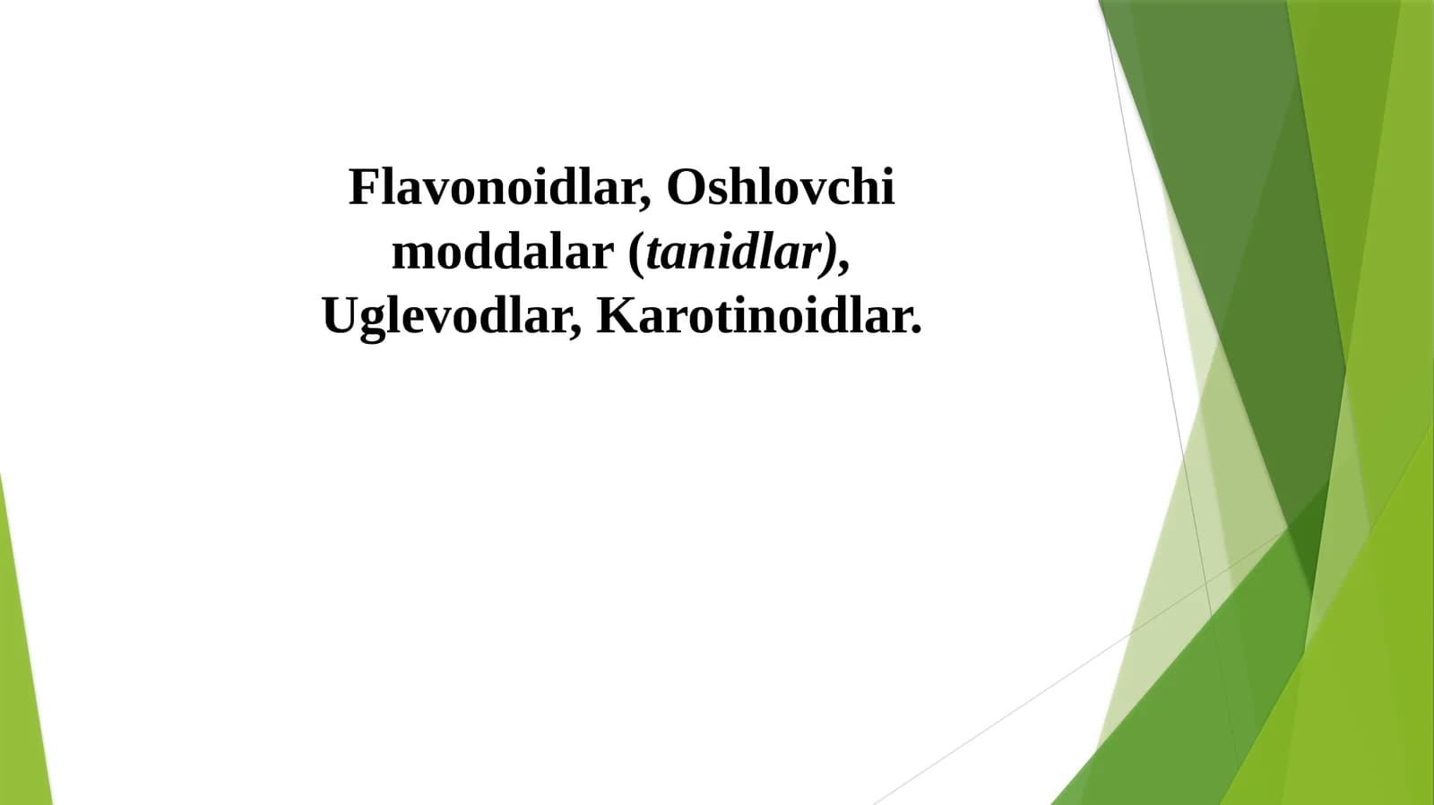 Flavonoidlar