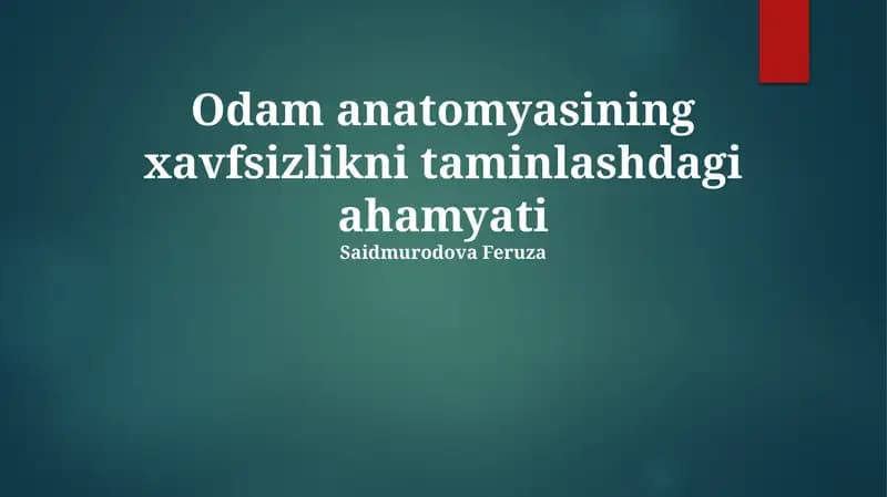 Odamlarning anatomiyasi