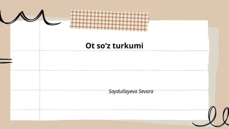Ot soʻz turkumi