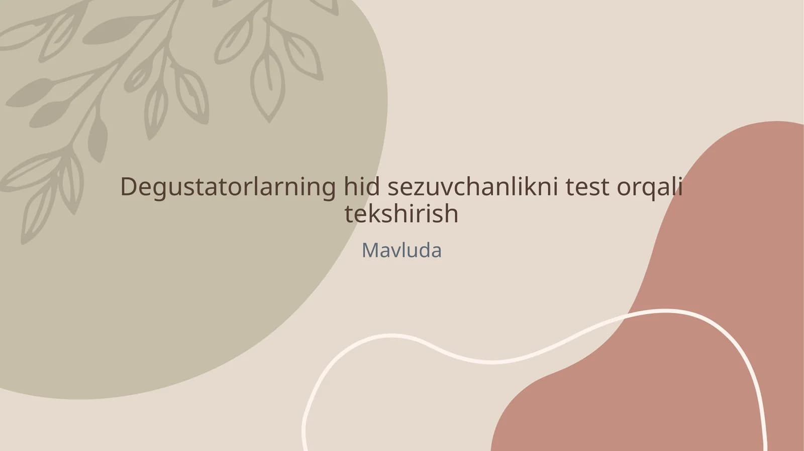 Hid sezuvchanlikni test orqali tekshirish