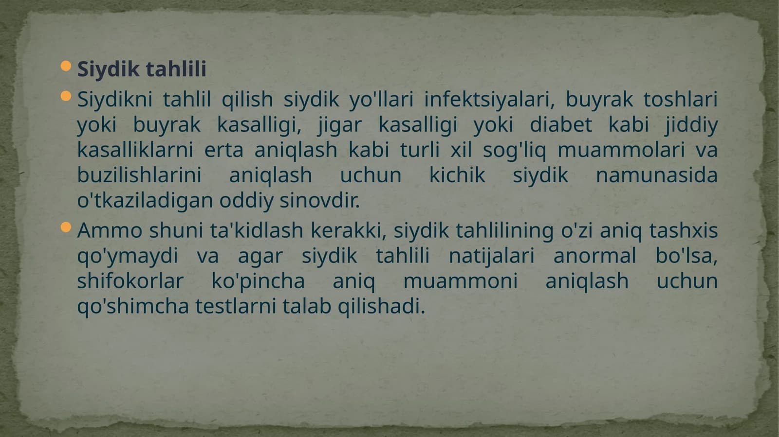 Siydik tahlili