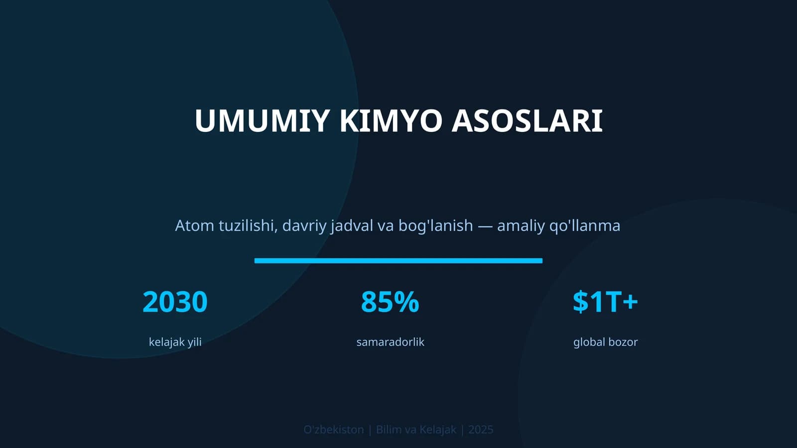 UMUMIY KIMYO ASOSLARI