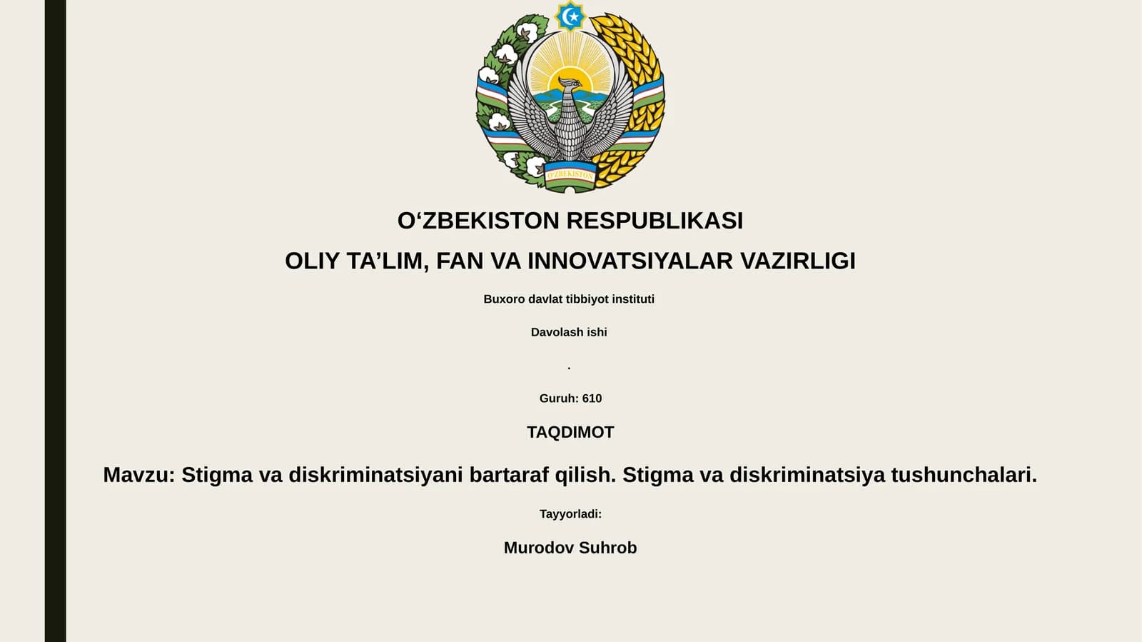 Stigma va diskriminatsiyani bartaraf qilish. Stigma va diskriminatsiya tushunchalari