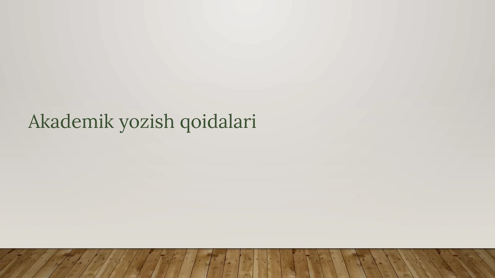 Akademik yozish qoidalari