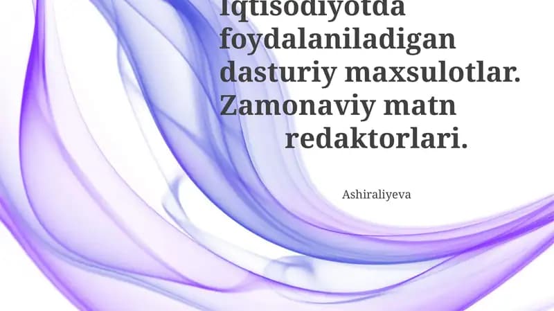 Zamonaviy Matn Muharrirlarining Umumiy Ko'rinishi