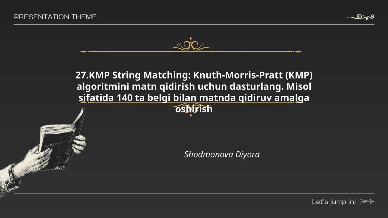 KMP String Matching: Knuth-Morris-Pratt (KMP)