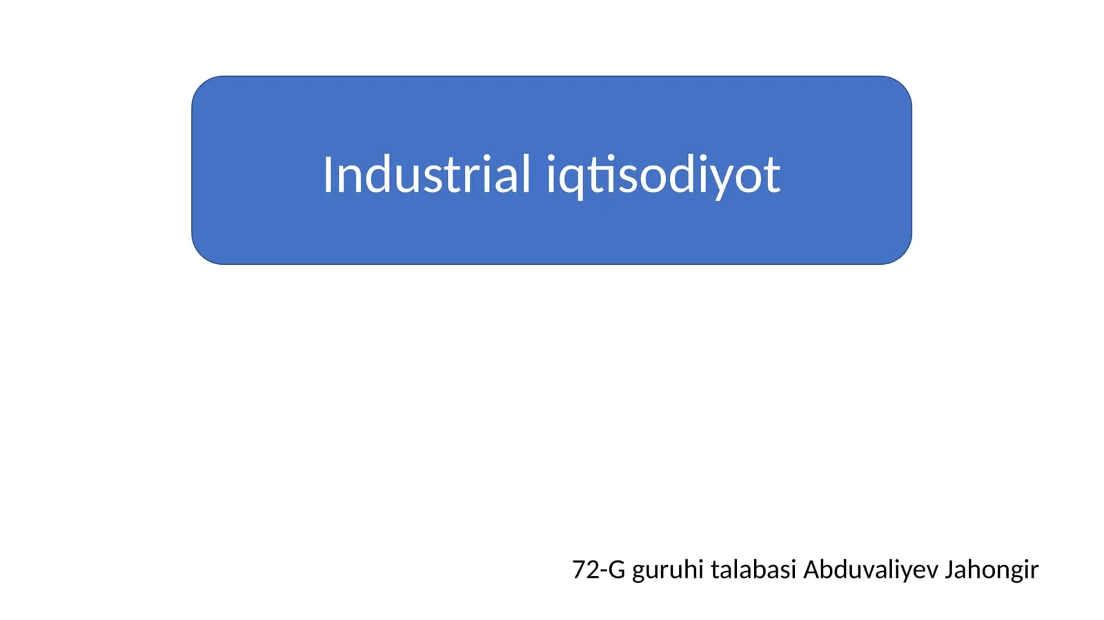 Sanoatmahsulotlarining raqobatdoshligi