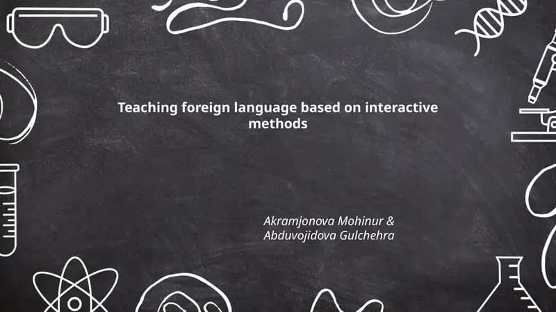 Teaching foreign language based on interactive methods