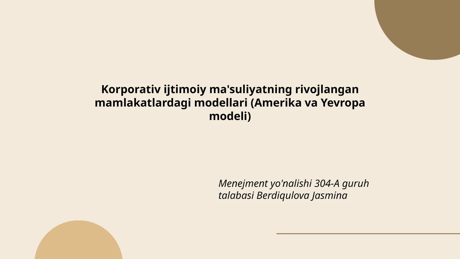 Korporativ ijtimoiy ma'suliyatning rivojlangan mamlakatlardagi modellari