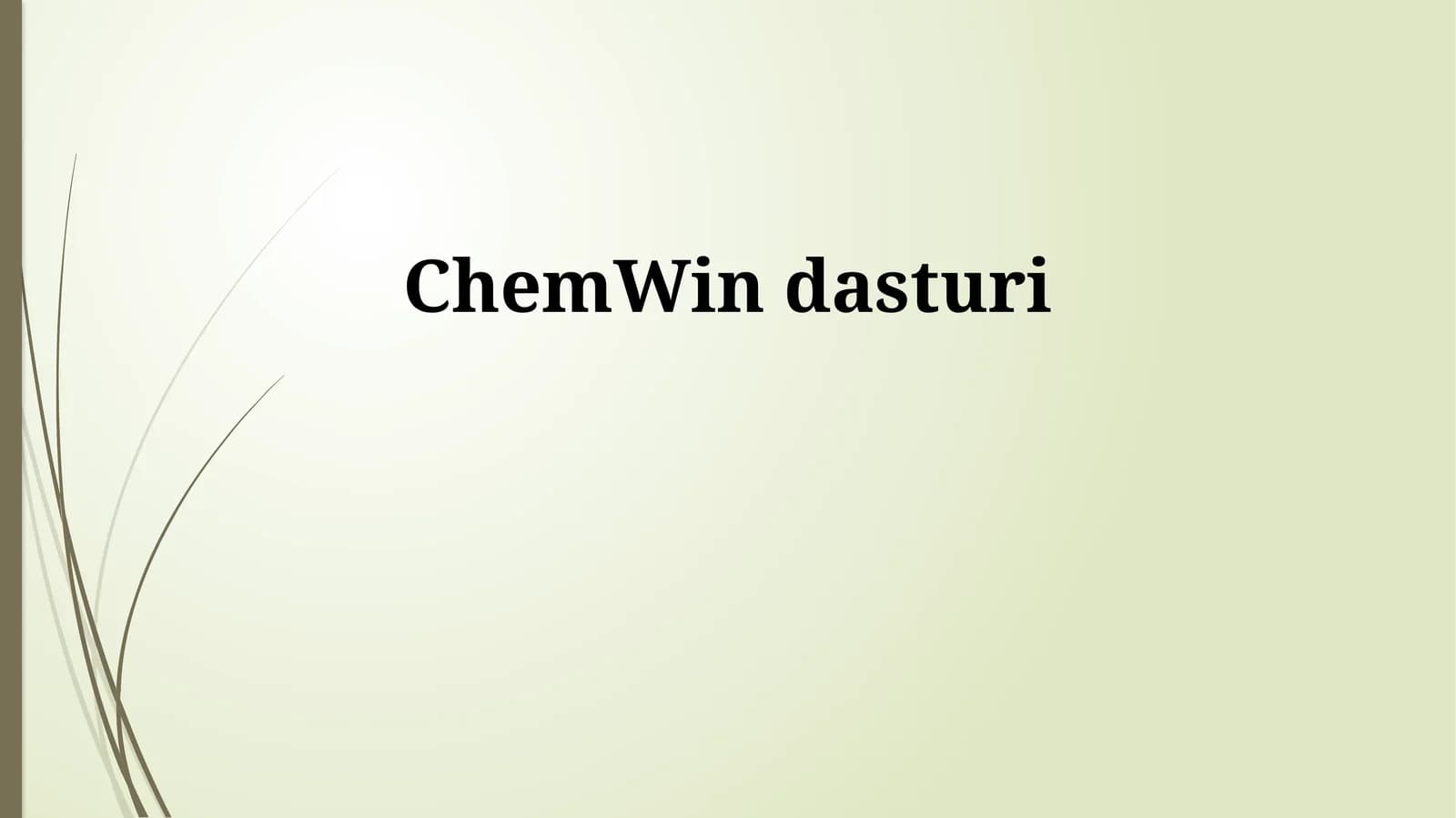 ChemWin dasturi
