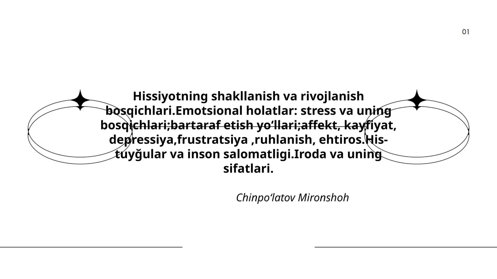 Hissiyotning shakllanish va rivojlanish bosqichlari