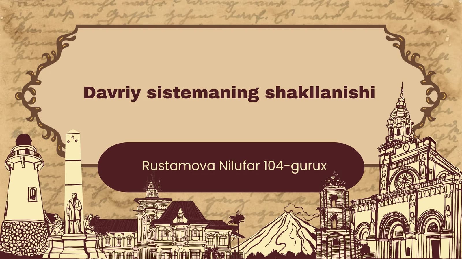 Kimyo Davriy sistemaning shakillanishi
