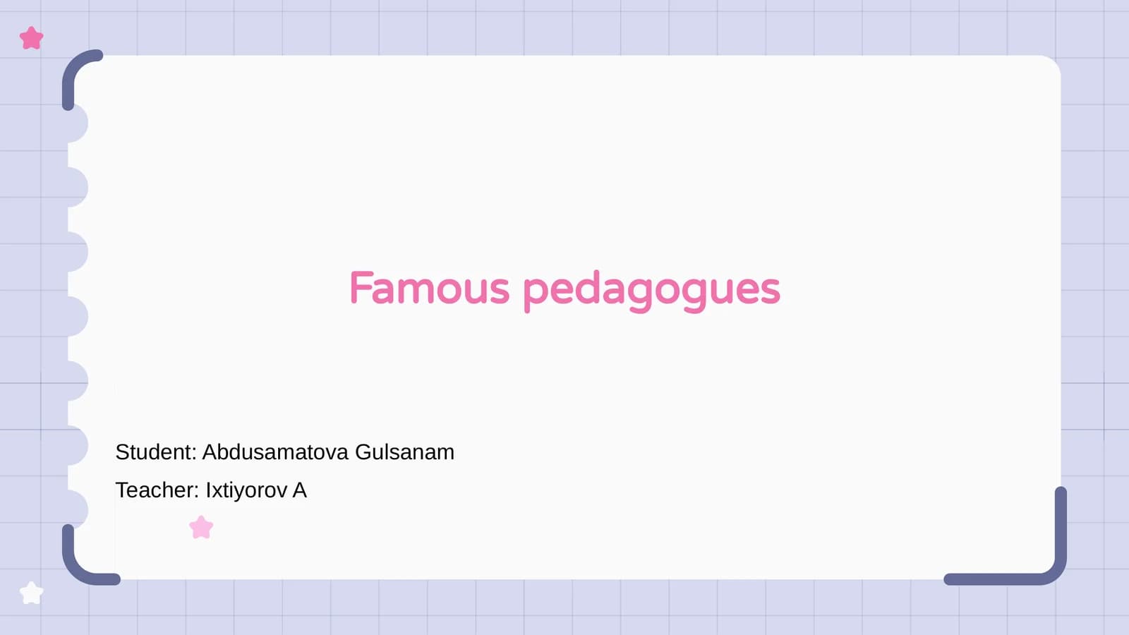 Mashhur pedagoglar