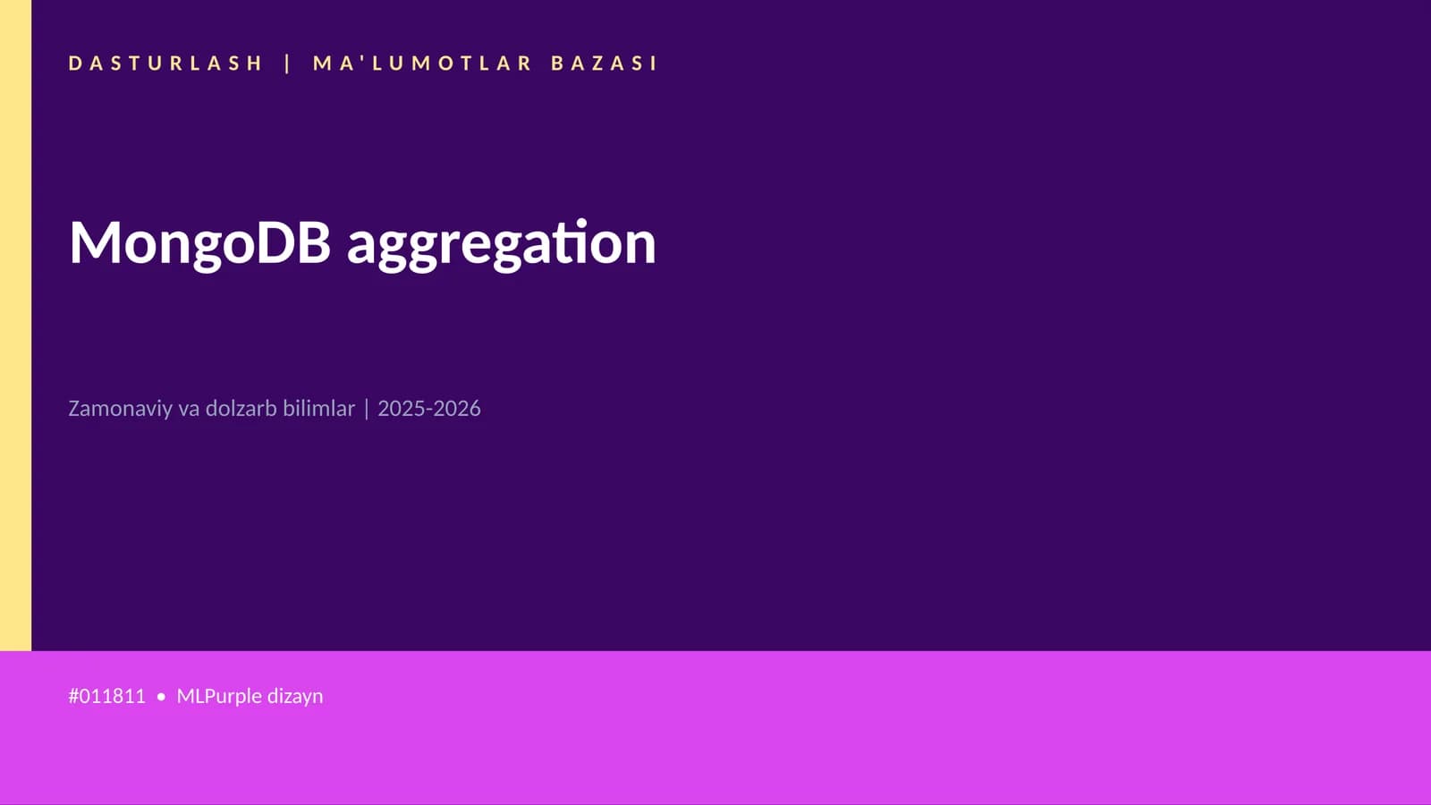 MongoDB aggregation