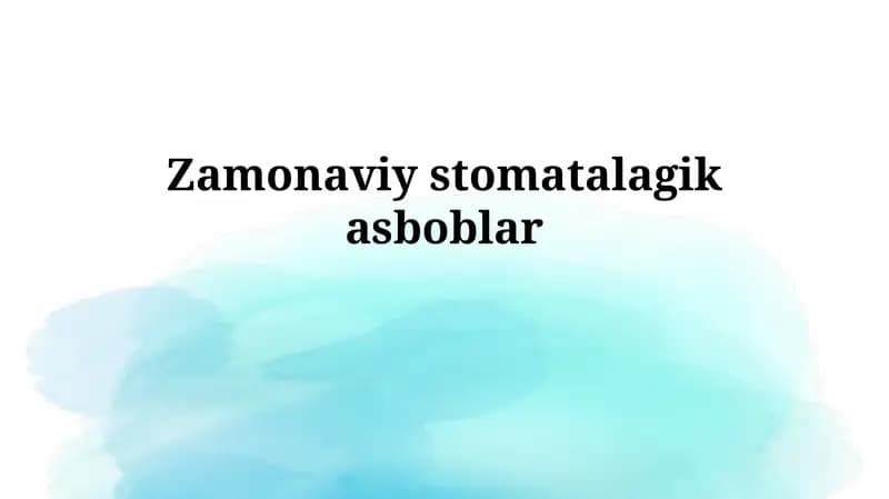 Zamonaviystomatalagikasboblar