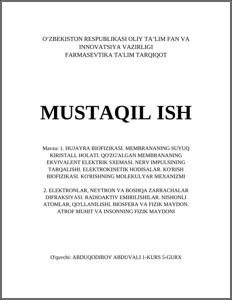Hujayra Biofizikasi