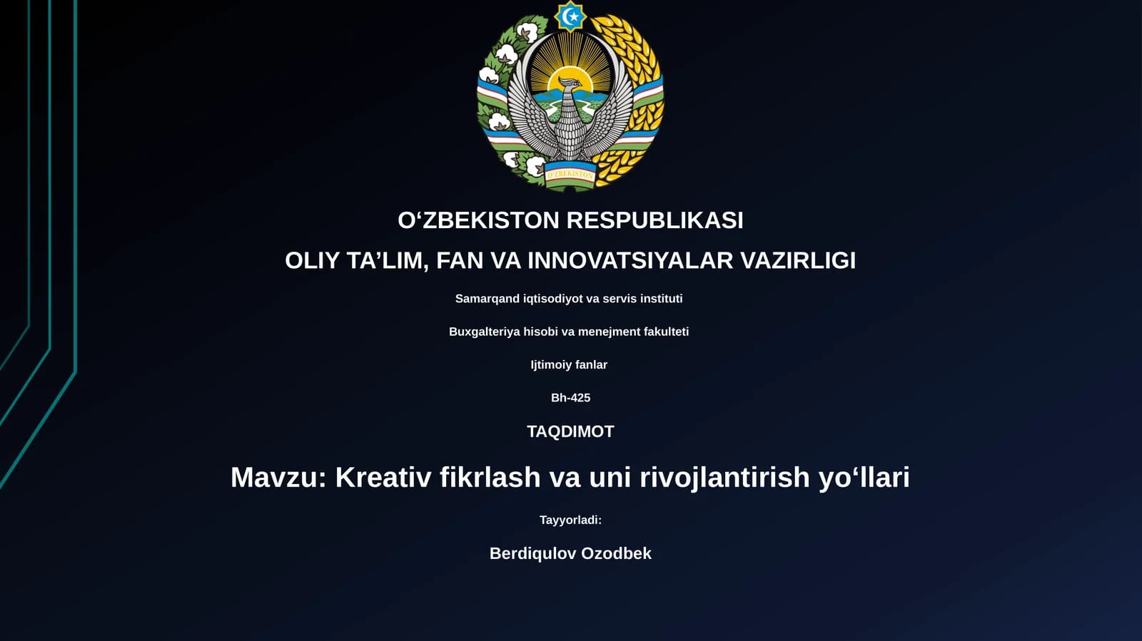 Kreativ fikrlash va uni rivojlantirish yoʻllari