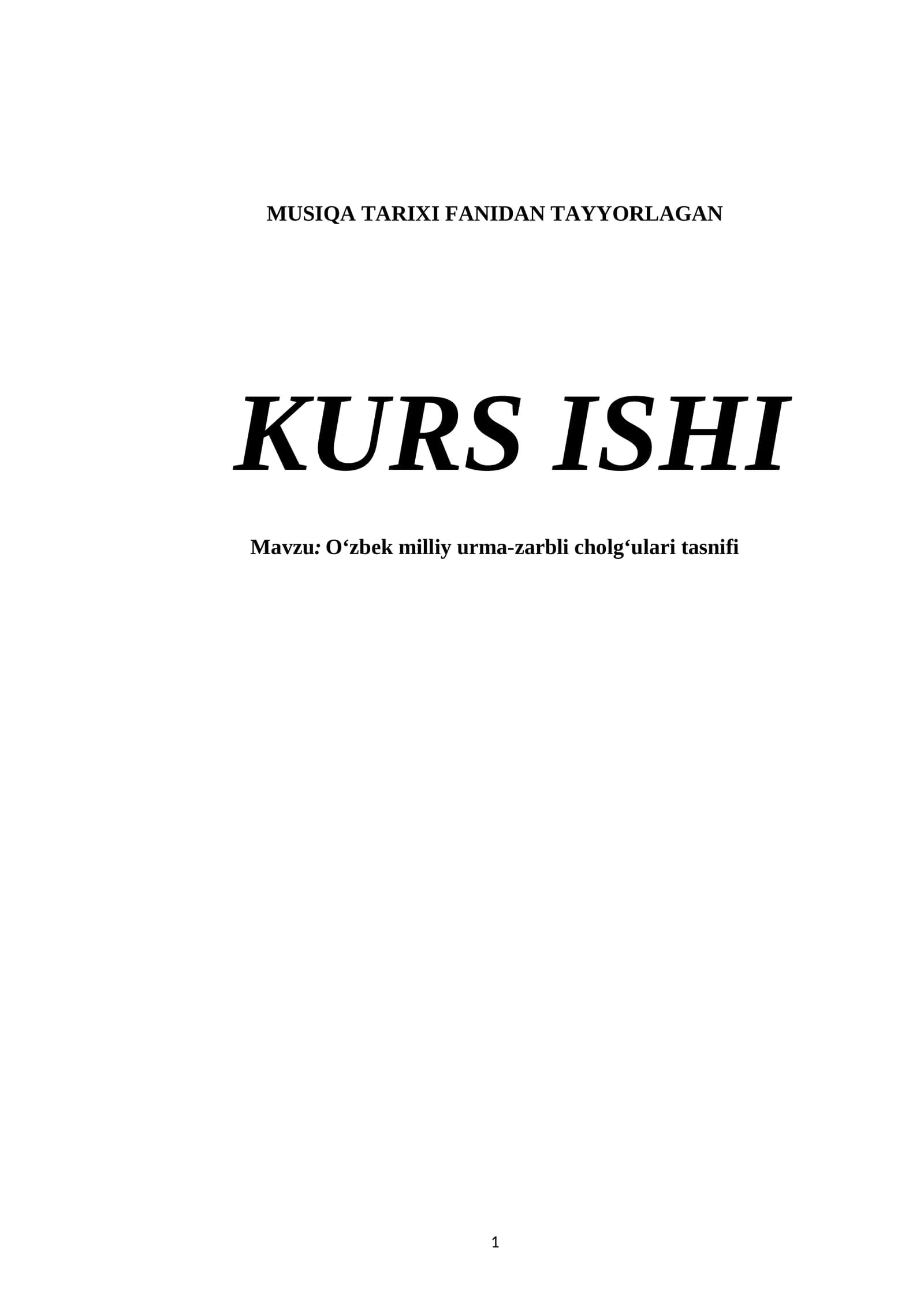 O‘zbek milliy urma-zarbli cholg‘ulari tasnifi