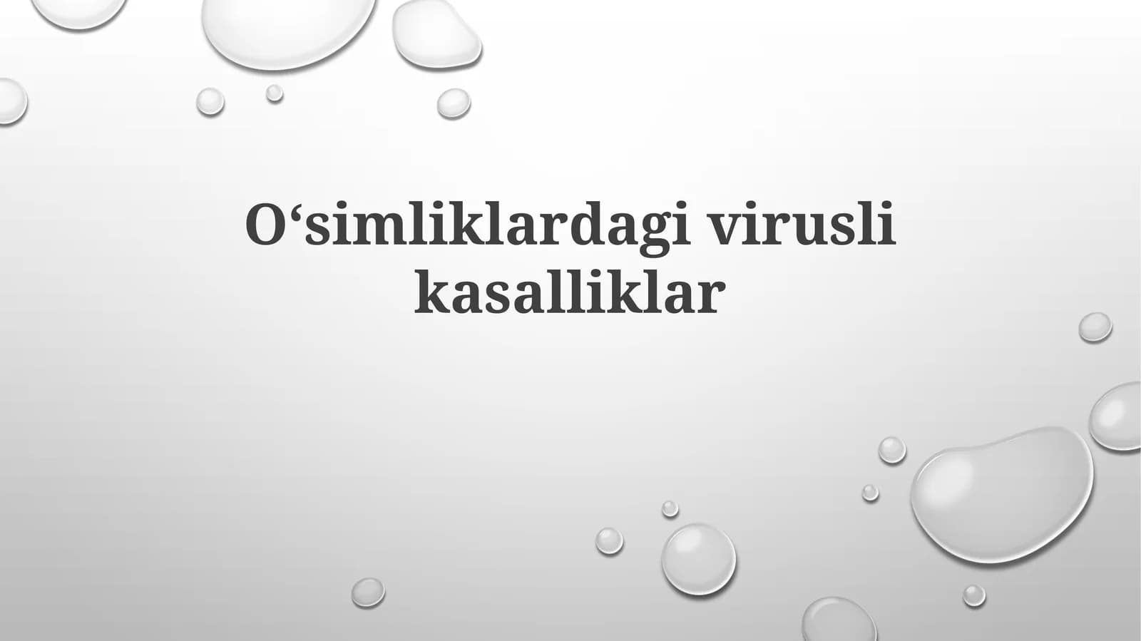 Oʻsimliklardagi virusli kasalliklar