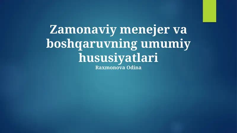 Innovatsiyalar va Texnologiyalar Ta'siri