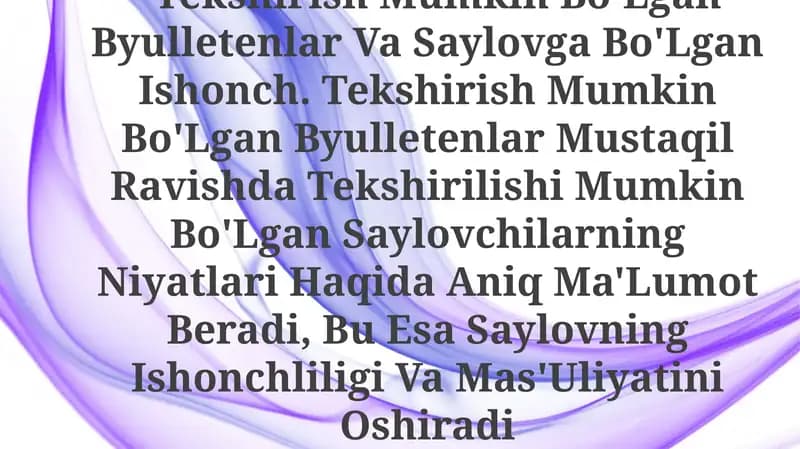 Tekshirish Mumkin Bo'Lgan Byulletenlar